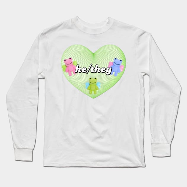 he/they pronouns Long Sleeve T-Shirt by hgrasel